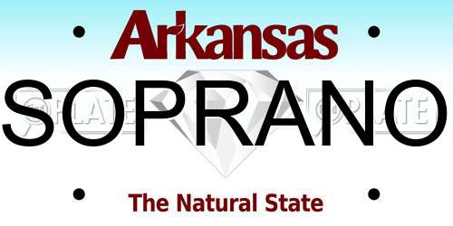 SOPRANO Arkansas License Plate