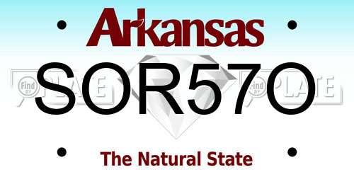 SOR57O Arkansas License Plate