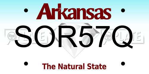 SOR57Q Arkansas License Plate