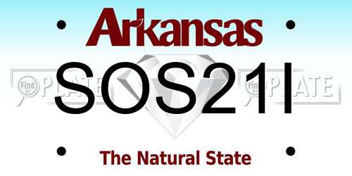 SOS21I Arkansas License Plate