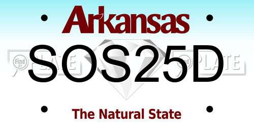SOS25D Arkansas License Plate