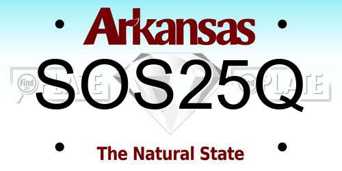 SOS25Q Arkansas License Plate