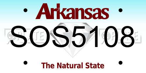 SOS5108 Arkansas License Plate