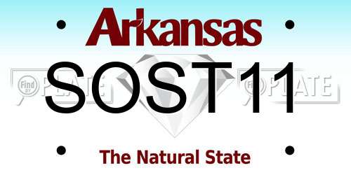 SOST11 Arkansas License Plate