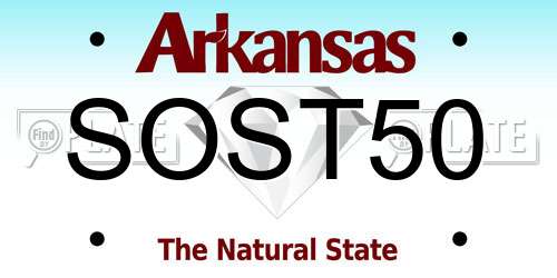 SOST50 Arkansas License Plate