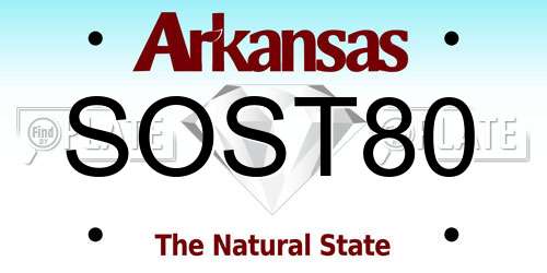 SOST80 Arkansas License Plate