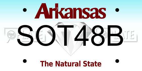 SOT48B Arkansas License Plate