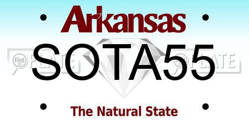 SOTA55 Arkansas License Plate