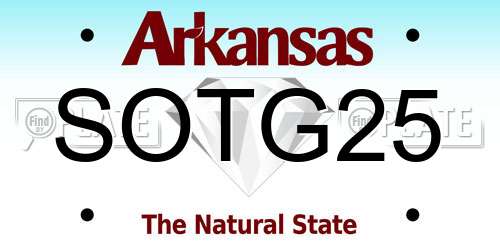 SOTG25 Arkansas License Plate