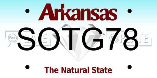 SOTG78 Arkansas License Plate