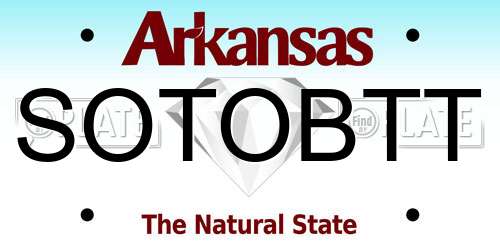 SOTOBTT Arkansas License Plate