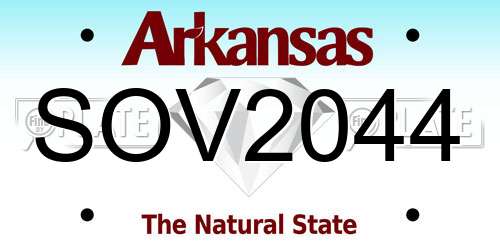 SOV2044 Arkansas License Plate