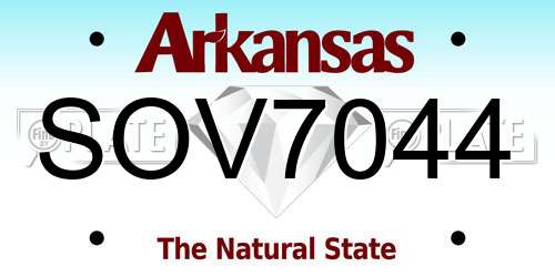 SOV7044 Arkansas License Plate