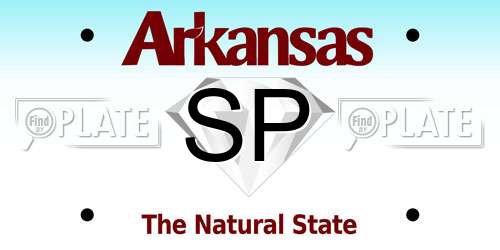 SP Arkansas License Plate