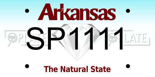SP1111 Arkansas License Plate