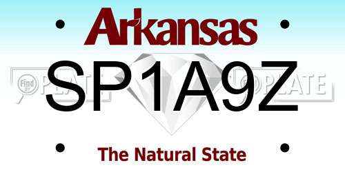 SP1A9Z Arkansas License Plate