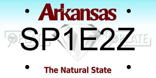 SP1E2Z Arkansas License Plate