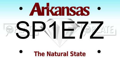 SP1E7Z Arkansas License Plate