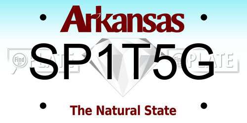 SP1T5G Arkansas License Plate