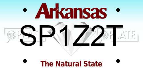SP1Z2T Arkansas License Plate