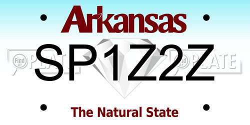 SP1Z2Z Arkansas License Plate