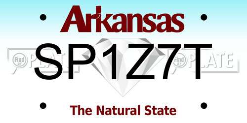 SP1Z7T Arkansas License Plate