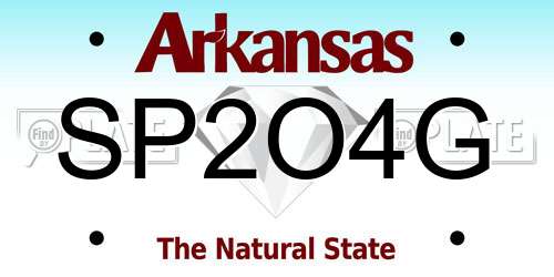SP2O4G Arkansas License Plate
