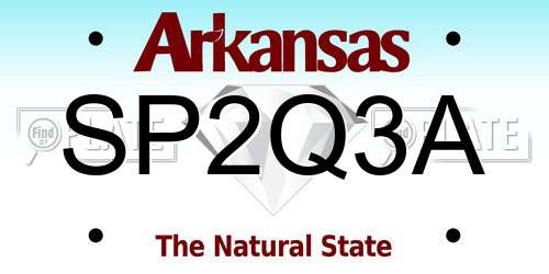 SP2Q3A Arkansas License Plate