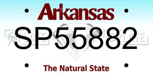 SP55882 Arkansas License Plate