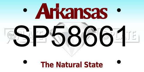 SP58661 Arkansas License Plate
