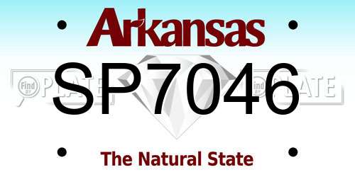 SP7046 Arkansas License Plate