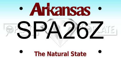 SPA26Z Arkansas License Plate