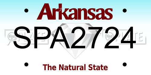SPA2724 Arkansas License Plate