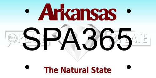 SPA365 Arkansas License Plate