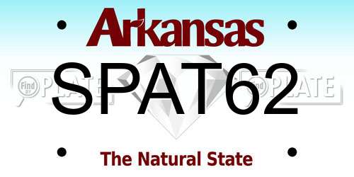 SPAT62 Arkansas License Plate