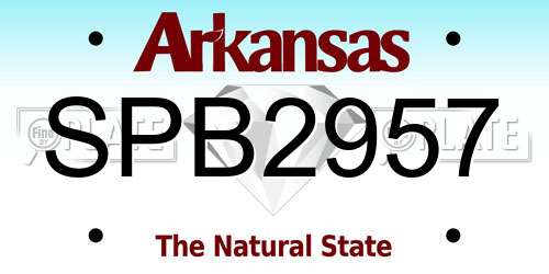 SPB2957 Arkansas License Plate