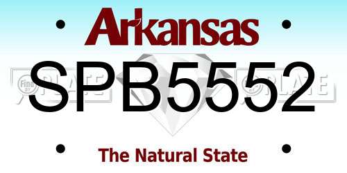 SPB5552 Arkansas License Plate