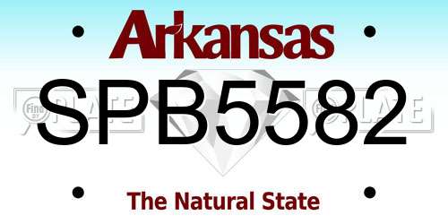 SPB5582 Arkansas License Plate