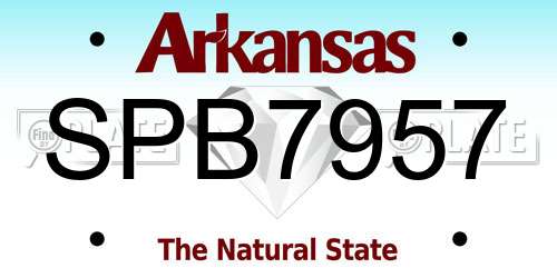 SPB7957 Arkansas License Plate