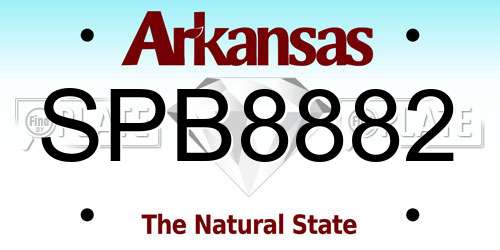 SPB8882 Arkansas License Plate