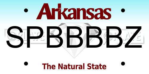 SPBBBBZ Arkansas License Plate