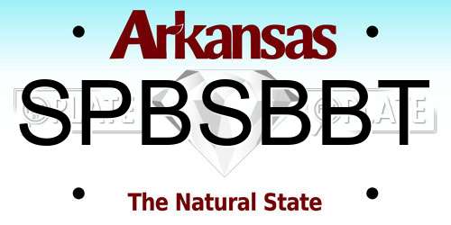 SPBSBBT Arkansas License Plate