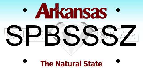 SPBSSSZ Arkansas License Plate