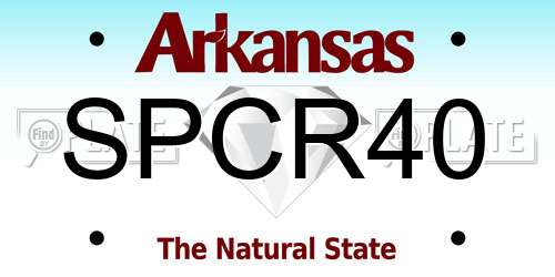 SPCR40 Arkansas License Plate
