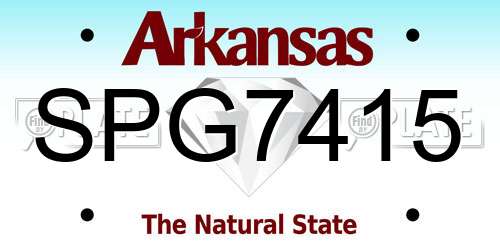 SPG7415 Arkansas License Plate