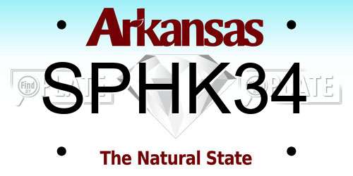 SPHK34 Arkansas License Plate