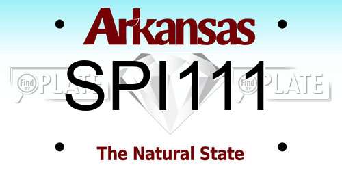 SPI111 Arkansas License Plate