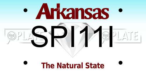 SPI11I Arkansas License Plate