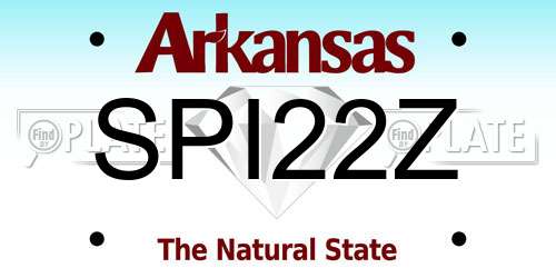 SPI22Z Arkansas License Plate