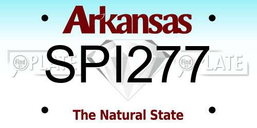 SPI277 Arkansas License Plate